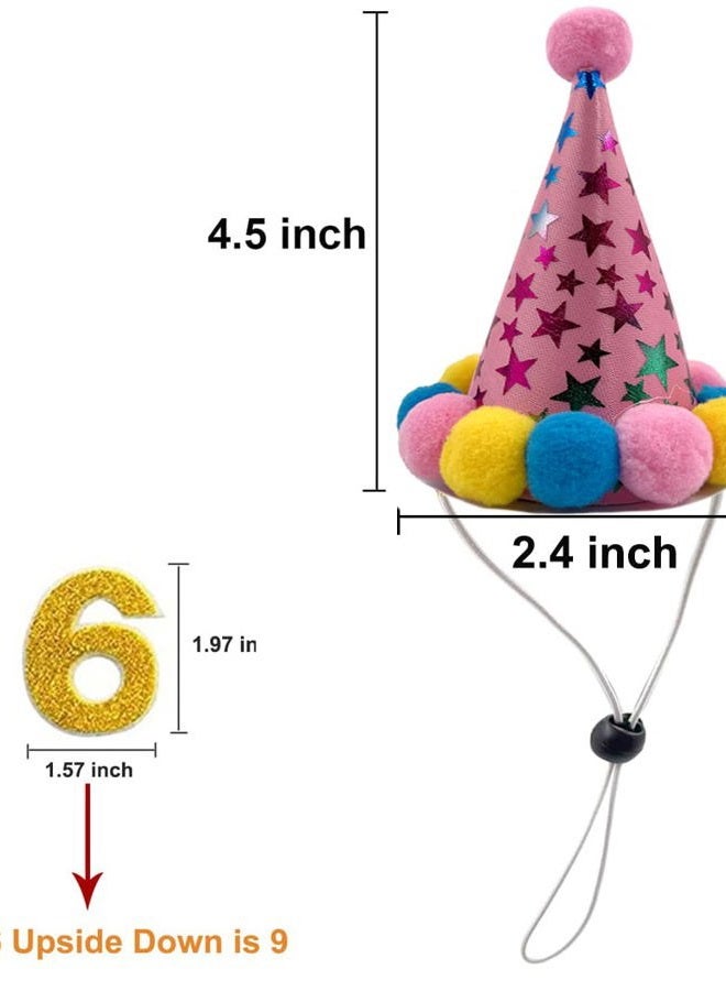 3DROSE 3/5Pcs Small Cats Dogs Birthday Hats Set， Kitten Puppies Party Decoration Hats Grooming Accessories (3 Pcs Classic Style) - Image 2