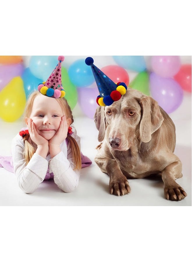 3DROSE 3/5Pcs Small Cats Dogs Birthday Hats Set， Kitten Puppies Party Decoration Hats Grooming Accessories (3 Pcs Classic Style) - Image 4