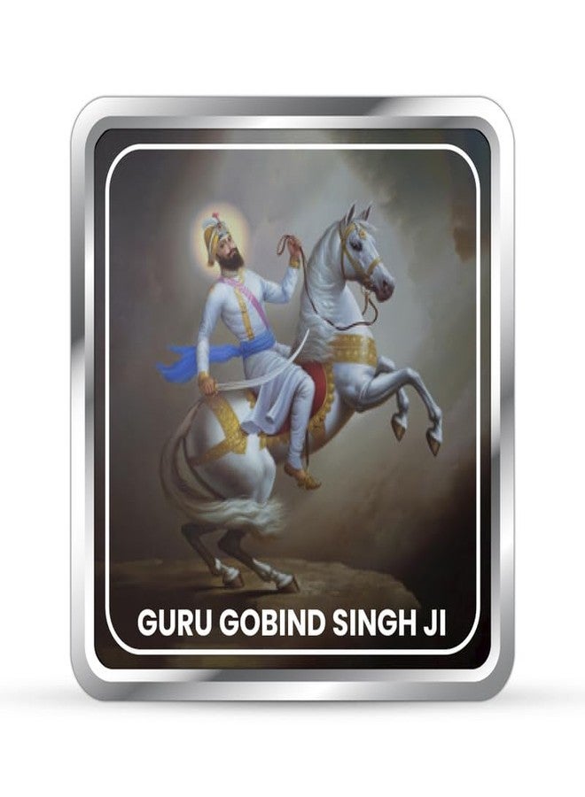 Silviya BIS Hallmarked 999 Pure Silver Guru Gobind Singh Ji Coin (10g) Square Shape - Sikh Religious Gift - Spiritual Keepsake - With Certificate of Authenticity - Image 2
