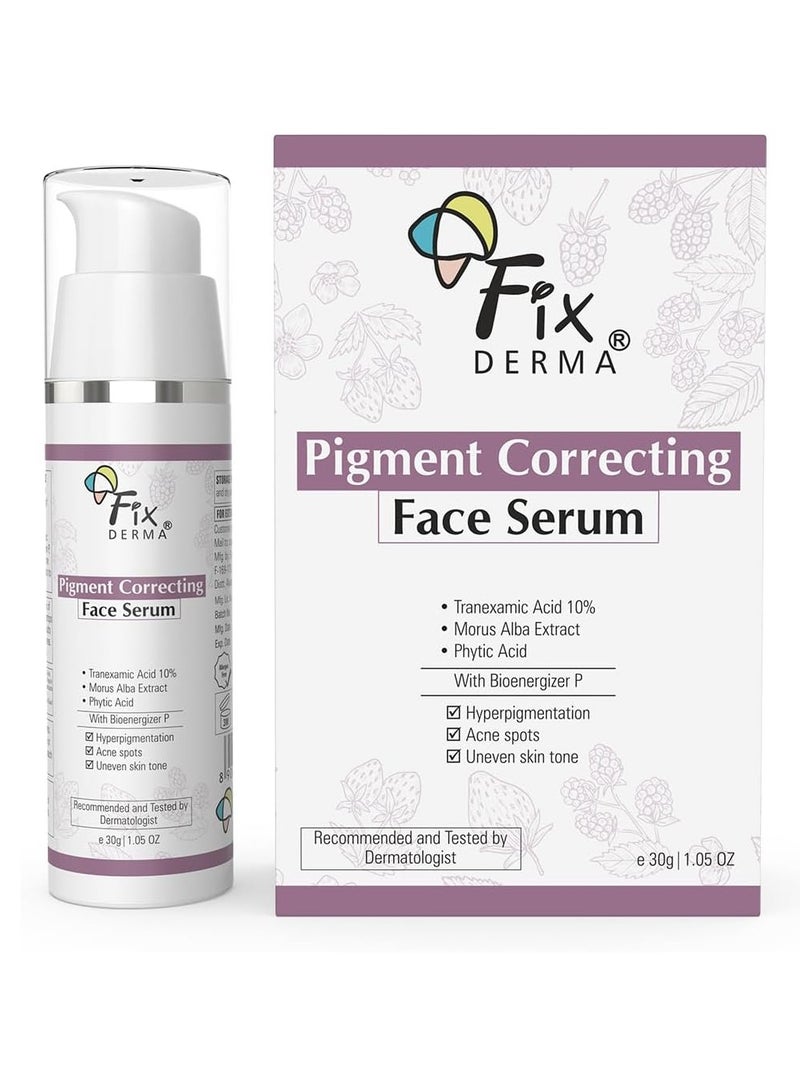 FIXDERMA 3% Tranexamic Acid Serum, Pigment Correcting Serum | Face Serum for Melasma, Hyperpigmentation & Acne Spots | Acne Serum | Face Serum for Men & Women - 30g - Image 1