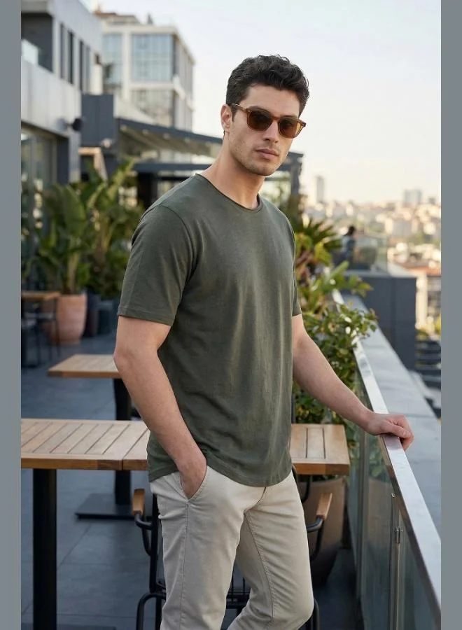 بوراتي Buratti Cotton Regular Fit Crew Neck T-Shirt Men's T-SHIRT 5904074