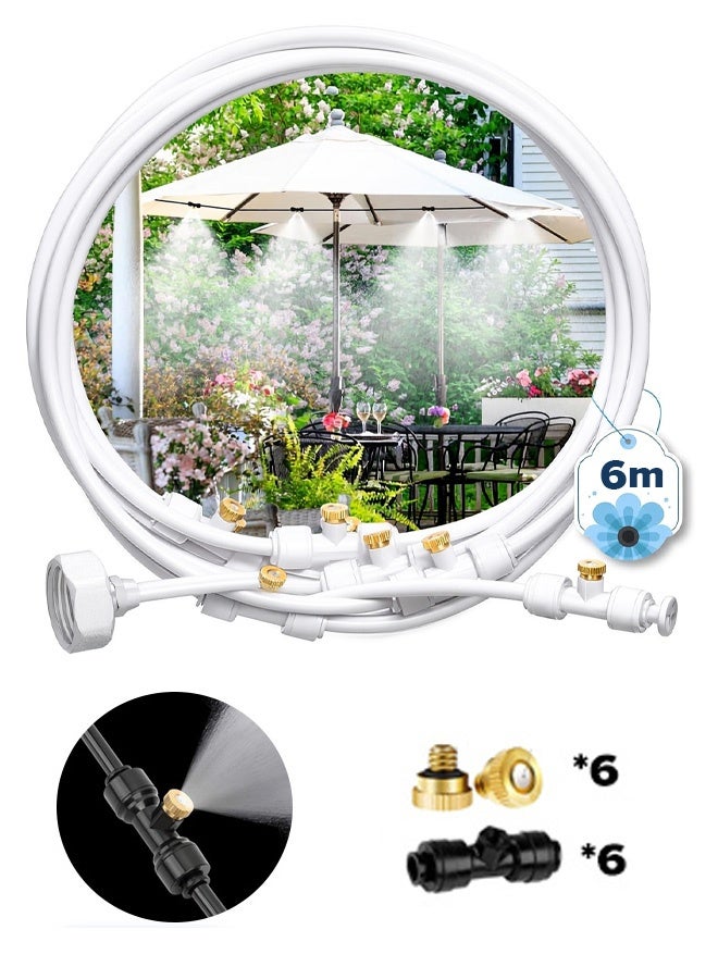 Outdoor Irrigation Spray & Mist Cooling System - with Adjustable Nozzles & Drip , for Gardens, Patio Cooling & Plant Hydration (Energy-Smart Micro Spray) - Image 1