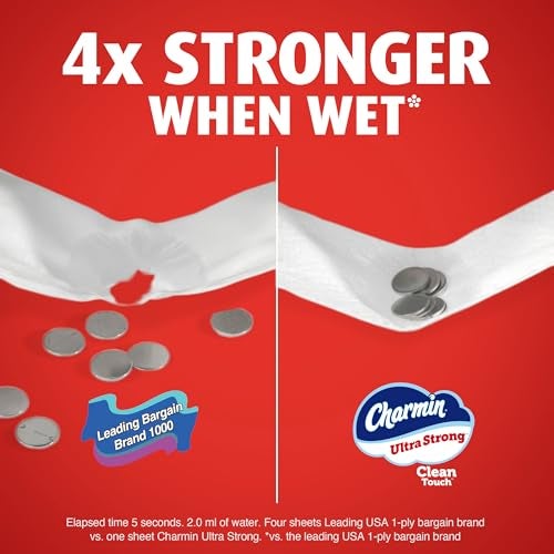 Charmin Ultra Strong Clean Touch Toilet Paper, 30 Family Mega Rolls = 150 Regular Rolls - Image 4