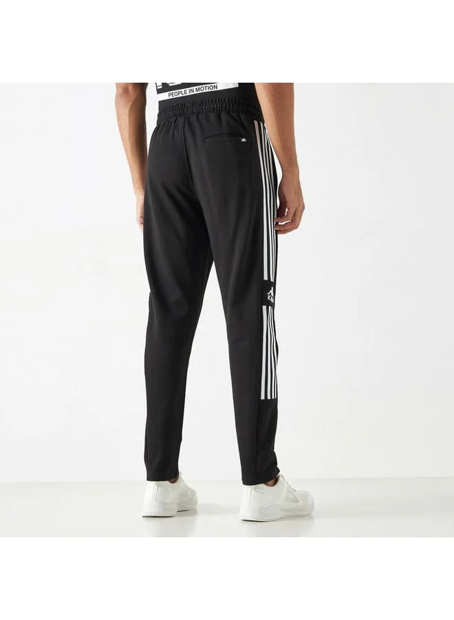 Kappa Kappa Logo Print Track Pants with Drawstring Closure and Pockets