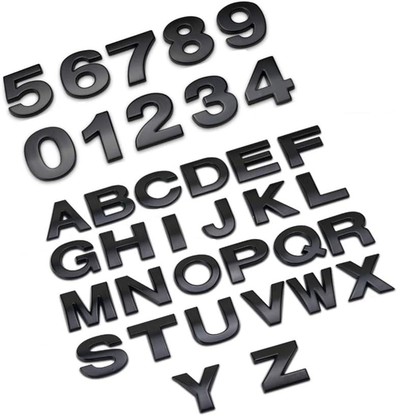 NewL Custom Metal Letters for Car and Mailbox House Decals Emblem Name Badge Kit (Black) Easy assemble - Image 1