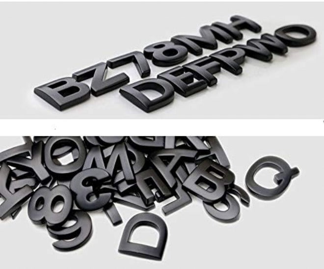 NewL Custom Metal Letters for Car and Mailbox House Decals Emblem Name Badge Kit (Black) Easy assemble - Image 4