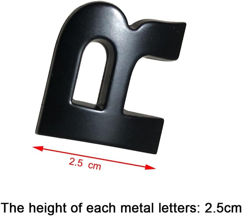 NewL Custom Metal Letters for Car and Mailbox House Decals Emblem Name Badge Kit (Black) Easy assemble - Image 2