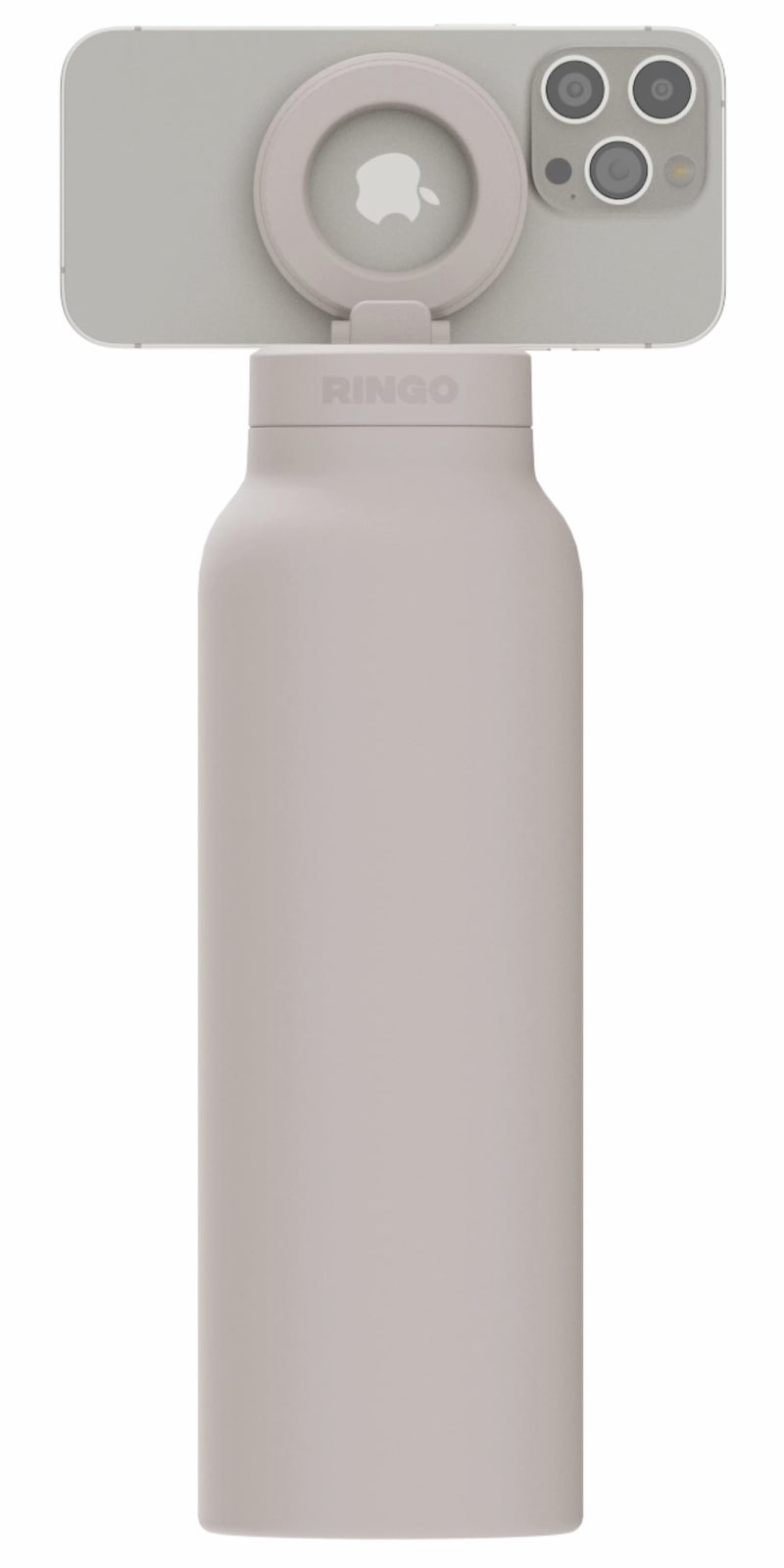 Ringo PRO Water Bottle with Magnetic Phone Mount & Sip Straw Lid - Insulated Stainless Steel Bottle for Workouts, Content Creation, Navigation & Facetime on the Go, 12Hrs Hot/24Hrs Cold Ivory-24oz - Image 4