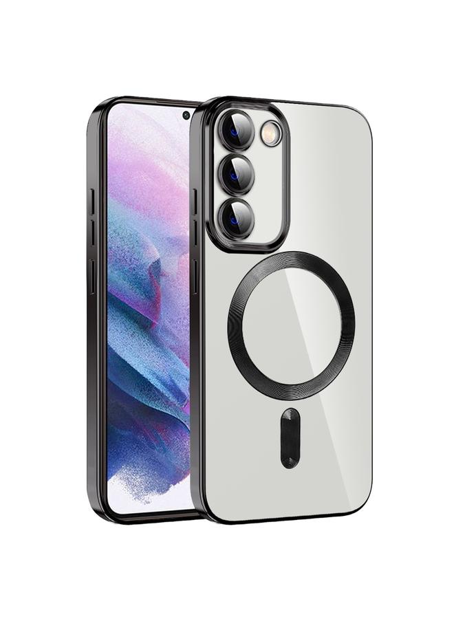 erorex Case For Samsung Galaxy S21+ 5G CD Texture Plating TPU MagSafe Phone Case with Lens Film - Image 1