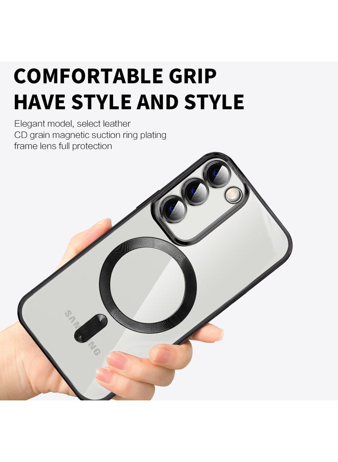 erorex Case For Samsung Galaxy S21+ 5G CD Texture Plating TPU MagSafe Phone Case with Lens Film - Image 4