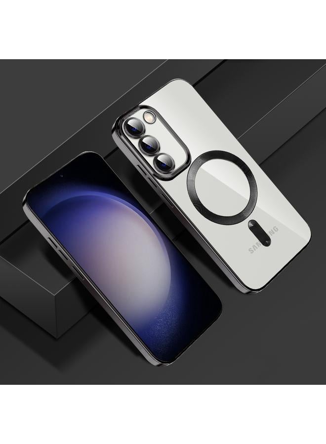 erorex Case For Samsung Galaxy S21+ 5G CD Texture Plating TPU MagSafe Phone Case with Lens Film - Image 2