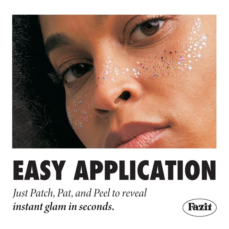 Fazit Makeup Patches - Sprinkled Speckles - Glow Up Make-Up Patches - Cute Glitter Makeup Accessories for Women - Cosmetic Glitter for Face - Image 3