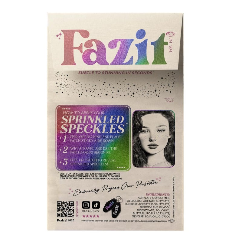Fazit Makeup Patches - Sprinkled Speckles - Glow Up Make-Up Patches - Cute Glitter Makeup Accessories for Women - Cosmetic Glitter for Face - Image 2