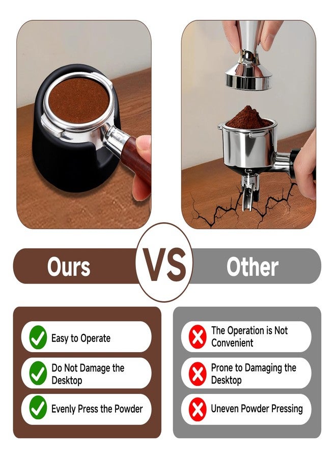 mgmooa Coffee Tamper Base for Ninja Espresso Machine ES601, Handheld Portafilter Support Stand, Improves Tamping Stability and Even Extraction, Anti-Slip Base Accessories for Ninja Luxe Cafe Machine - Image 4