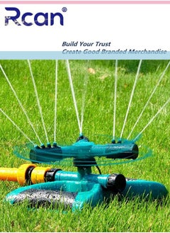 Rcan Garden Sprinkler Adjustable 360 Degree Rotation Lawn Sprinkler Outdoor Garden Patio Large Area Coverage Multiple Concatenation Water Sprayer Gardening Watering for Plant Lrrigation and Kids Playing  - Image 2