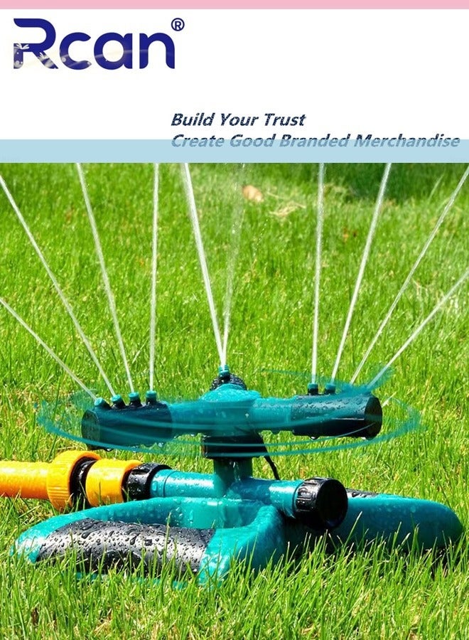 Rcan Garden Sprinkler Adjustable 360 Degree Rotation Lawn Sprinkler Outdoor Garden Patio Large Area Coverage Multiple Concatenation Water Sprayer Gardening Watering for Plant Lrrigation and Kids Playing - Image 2