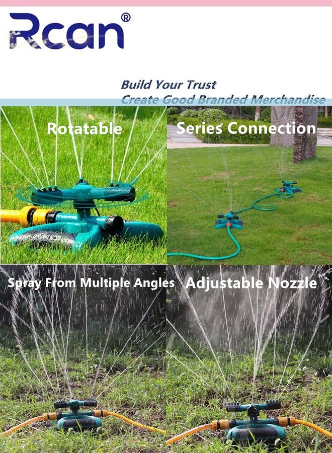 Rcan Garden Sprinkler Adjustable 360 Degree Rotation Lawn Sprinkler Outdoor Garden Patio Large Area Coverage Multiple Concatenation Water Sprayer Gardening Watering for Plant Lrrigation and Kids Playing - Image 5