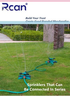 Rcan Garden Sprinkler Adjustable 360 Degree Rotation Lawn Sprinkler Outdoor Garden Patio Large Area Coverage Multiple Concatenation Water Sprayer Gardening Watering for Plant Lrrigation and Kids Playing  - Image 3
