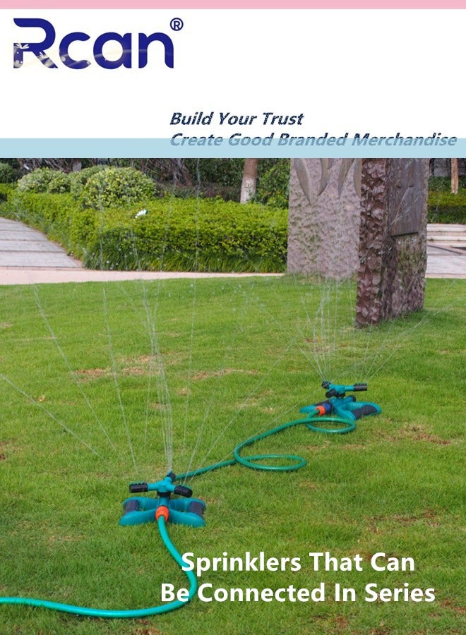 Rcan Garden Sprinkler Adjustable 360 Degree Rotation Lawn Sprinkler Outdoor Garden Patio Large Area Coverage Multiple Concatenation Water Sprayer Gardening Watering for Plant Lrrigation and Kids Playing - Image 3