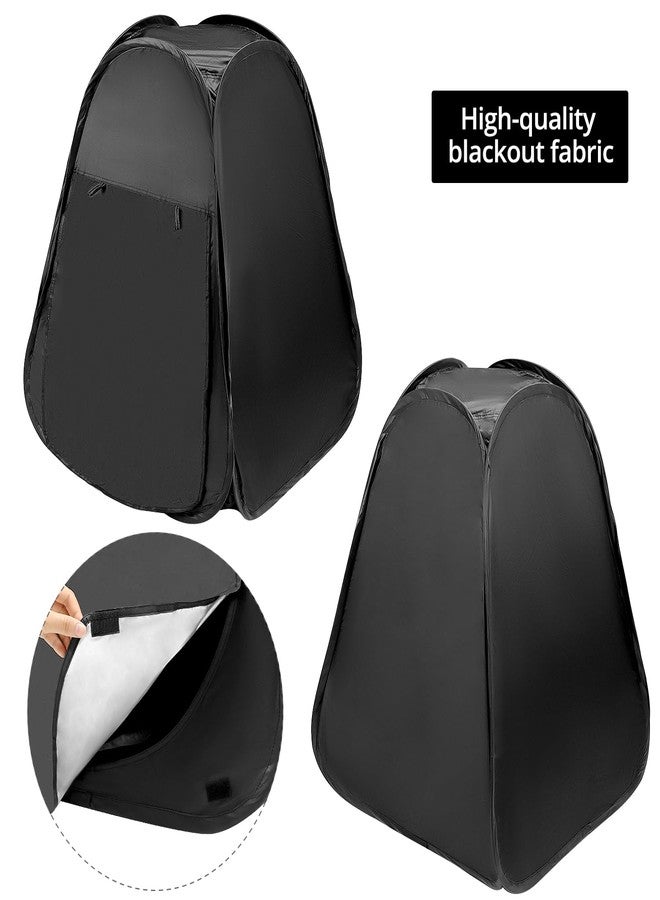 QWORK Sensory Tent - Calm Corner Play Space for SPD, Autism, Anxiety - Portable Indoor Sensory Room with Blackout Capability, Compatible with Special Lighting & Decor, Quick Setup - 30.7*34.6 inches - Image 3