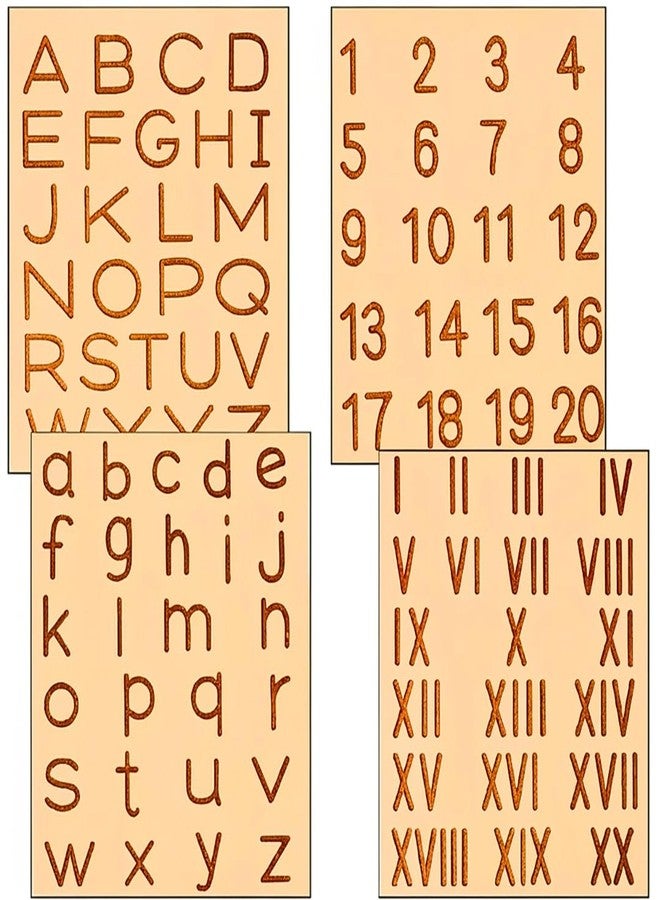 TOYJOS Wooden Alphabet & Number Tracing Boards with Tracing Pen | 2 Double-Sided Boards | Capital & Small Letters + Number Writing (1-20) & Roman Numerals | Montessori Learning Writing Slate (Age 2+) - Image 1