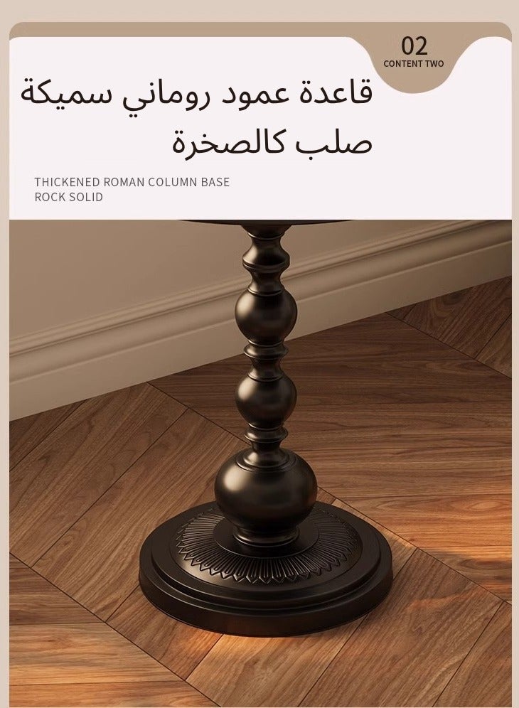 ماساجا طاولة جانبية للأريكة، طاولة قهوة، طاولة صغيرة نورديك للزاوية، طاولة شاي جانبية لغرفة المعيشة، خارجية، غرفة نوم، سوداء  - Image 3