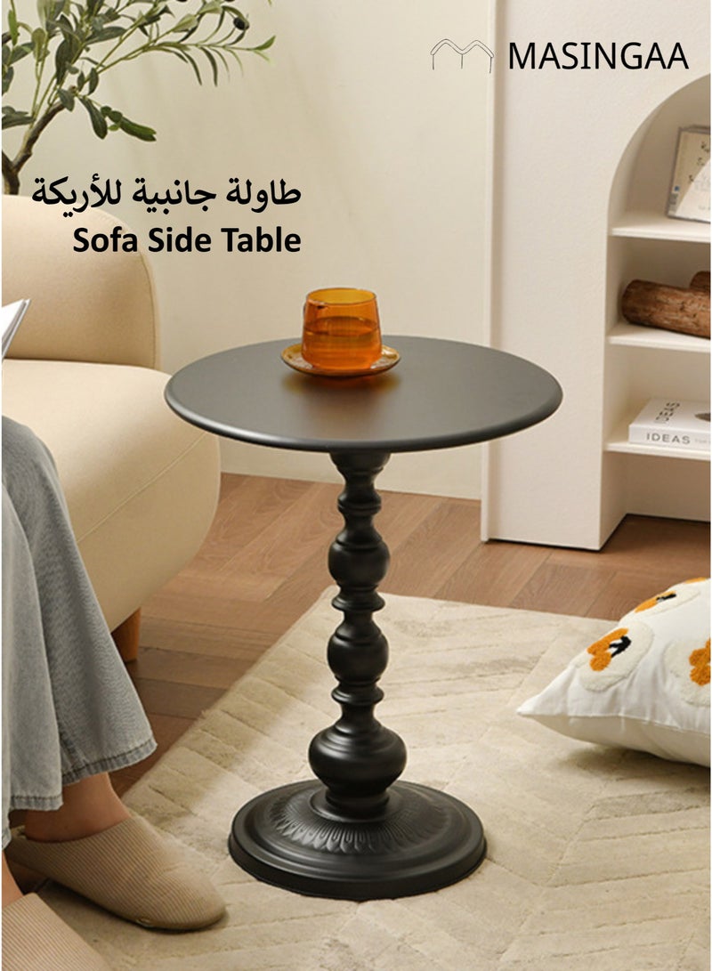 MASINGAA Sofa Side Table, Coffee Table, Nordic Corner Small Table, Tea End table  for Living Room, Outdoor, Bedroom, Black - Image 1