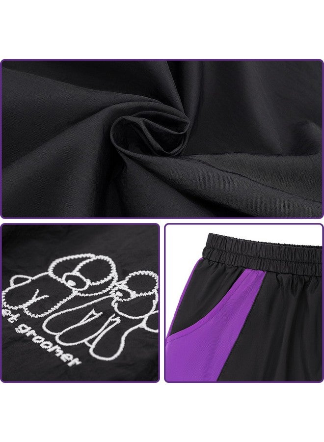 Noverlife Noverlife Professional Grooming Pants for Pet Groomers, M Size, Comfortable Elasticated Waist, Lightweight Black Hair Resistant Trousers - Image 3