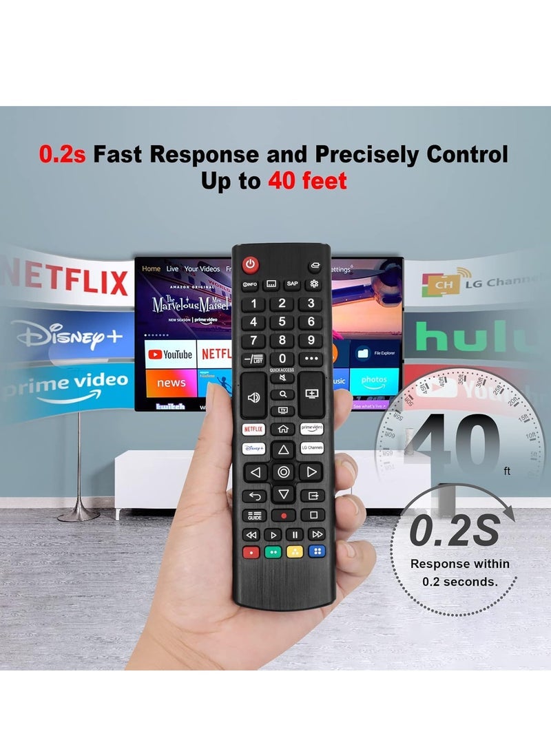 PopZa (Pack of 2) Universal Remote Control Replacement for LG TV, Compatible with LG UHD, HDTV, HDR, LCD, LED, OLED, WebOS, NanoCell, QNED, 4K, 8K Smart TVs – With Prime Video, Disney, Netflix, and LG Channels Buttons - Image 4