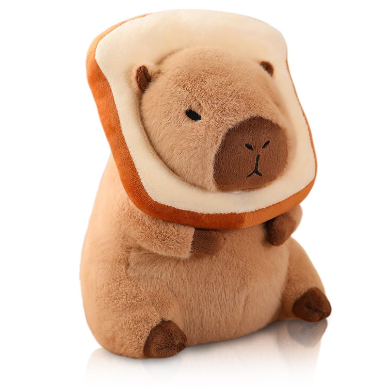 NXNYNZ 12 Inch Cute Capybara Plush Kawaii Soft Capybara Plush Doll Pillow with Bread Capybara Stuffed Aniamls Toys for Girls Kids Adults Birthdays Valentines Gift Capybara Plush for Kids - Image 2