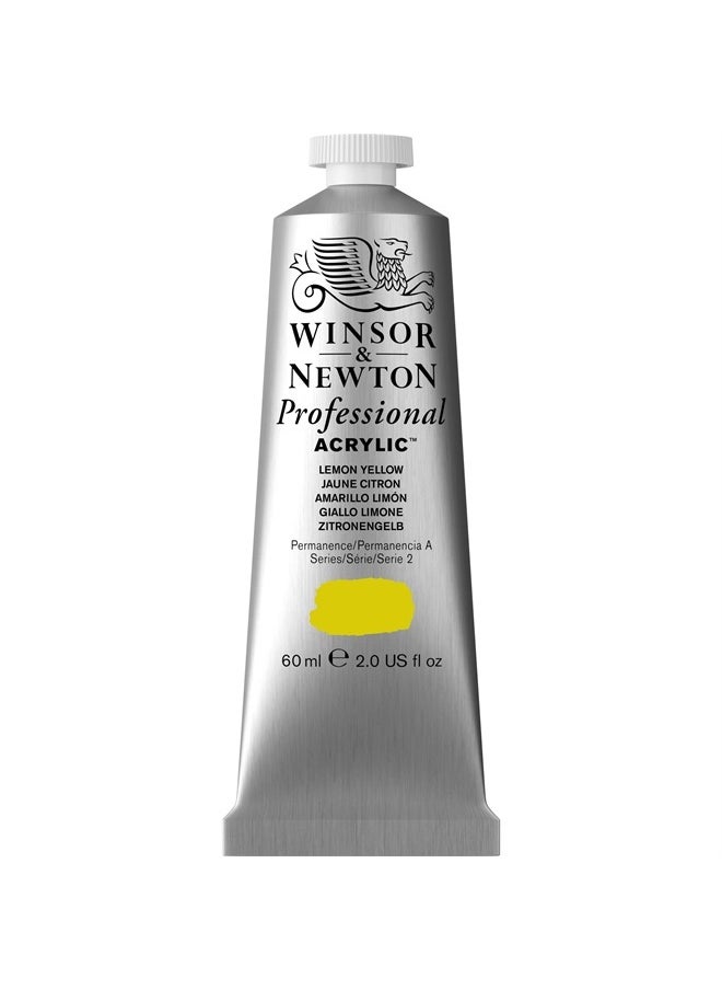 WINSOR & NEWTON Professional Acrylic Paint, 60ml (2-oz) Tube, Lemon Yellow  - Image 5