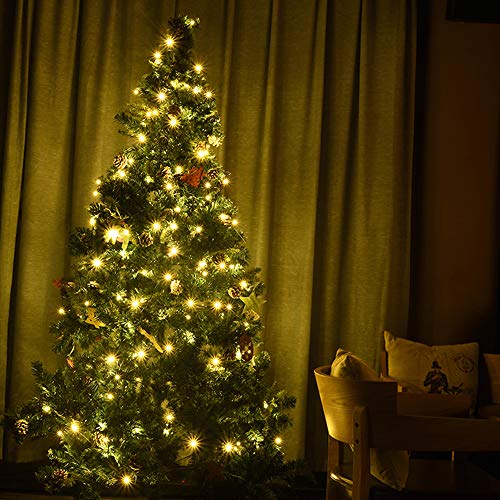 LOENDE Christmas Lights, Battery Operated String Lights 18ft 50 LED 8 Modes with Timer for Christmas Tree Wreath Party Home Indoor Outdoor Decor, Waterproof, Warm White, 2 Pack - Image 4