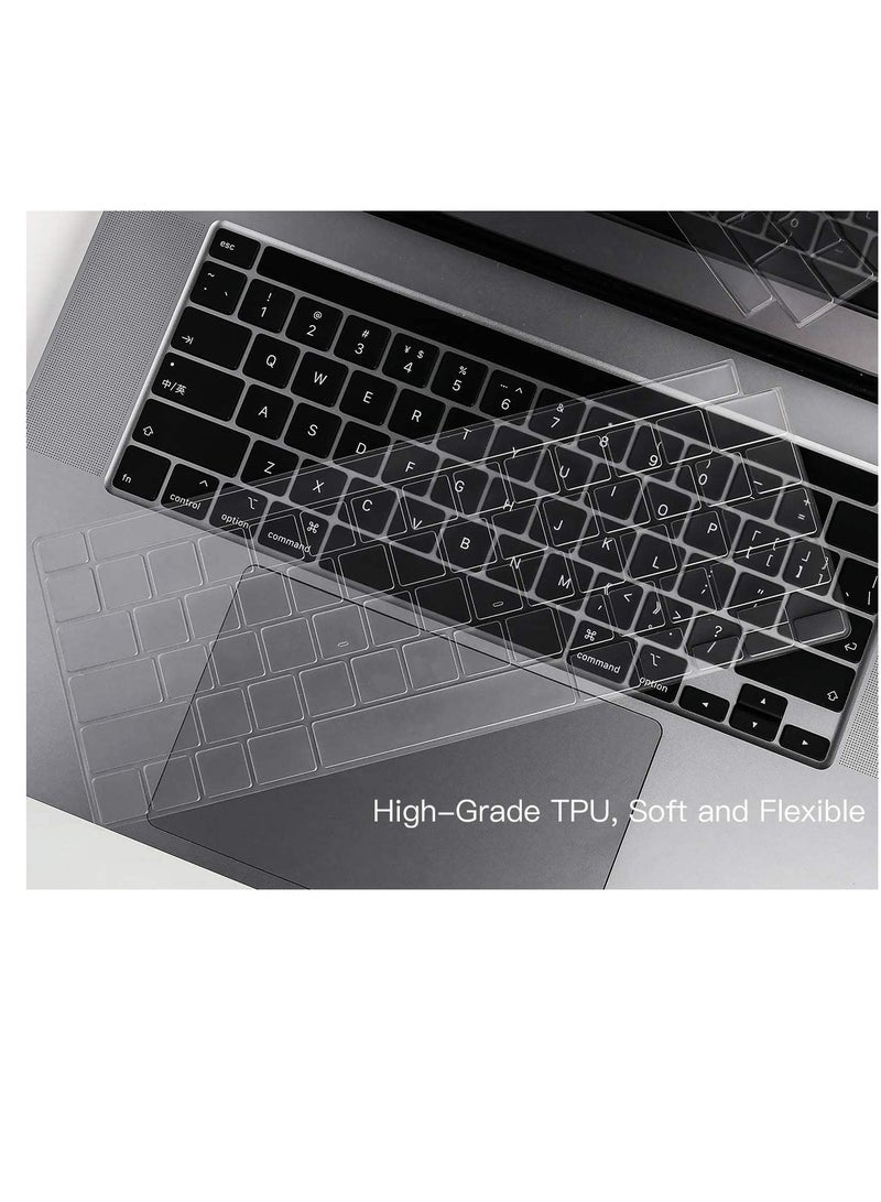 Keyboard Cover Ultra Thin Compatible with MacBook Pro 13 inch 2024-2020 M2 M1 A2338 A2289 A2251 & MacBook Pro 16 inch A2141 2019 Release with Touch Bar & Retina Display, Clear - Image 2