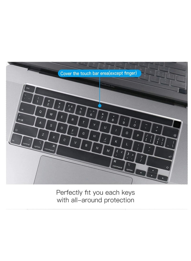 Keyboard Cover Ultra Thin Compatible with MacBook Pro 13 inch 2024-2020 M2 M1 A2338 A2289 A2251 & MacBook Pro 16 inch A2141 2019 Release with Touch Bar & Retina Display, Clear - Image 3