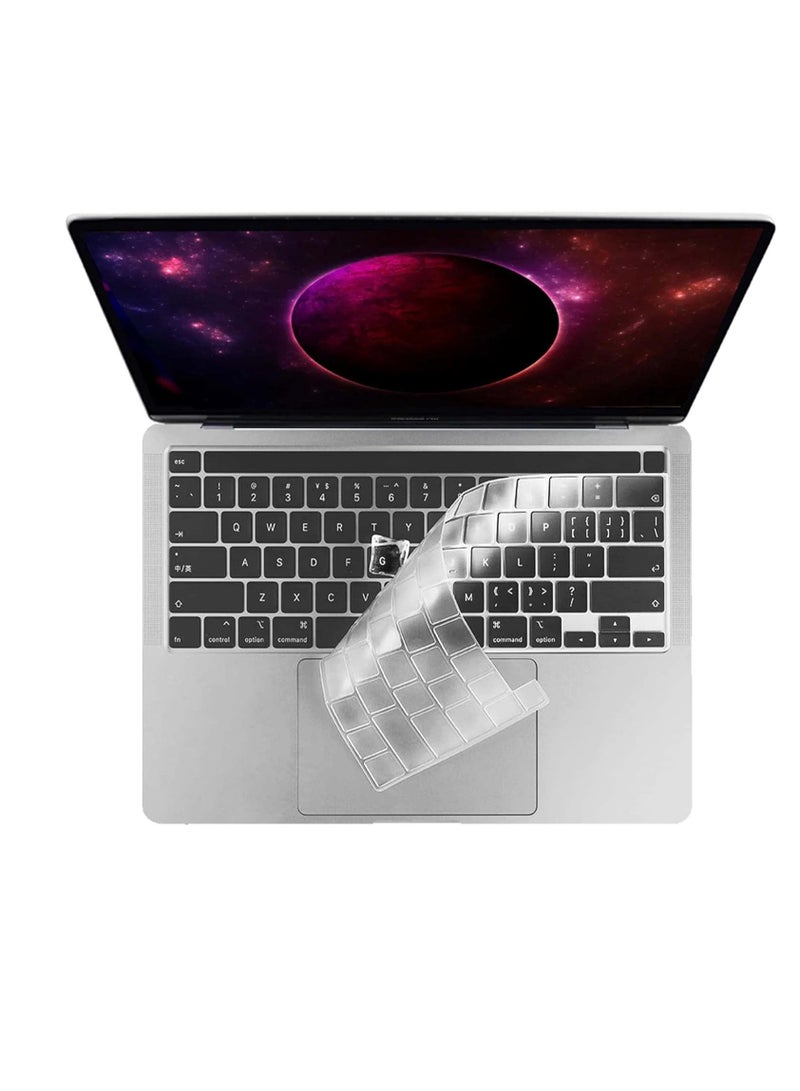 Keyboard Cover Ultra Thin Compatible with MacBook Pro 13 inch 2024-2020 M2 M1 A2338 A2289 A2251 & MacBook Pro 16 inch A2141 2019 Release with Touch Bar & Retina Display, Clear - Image 5