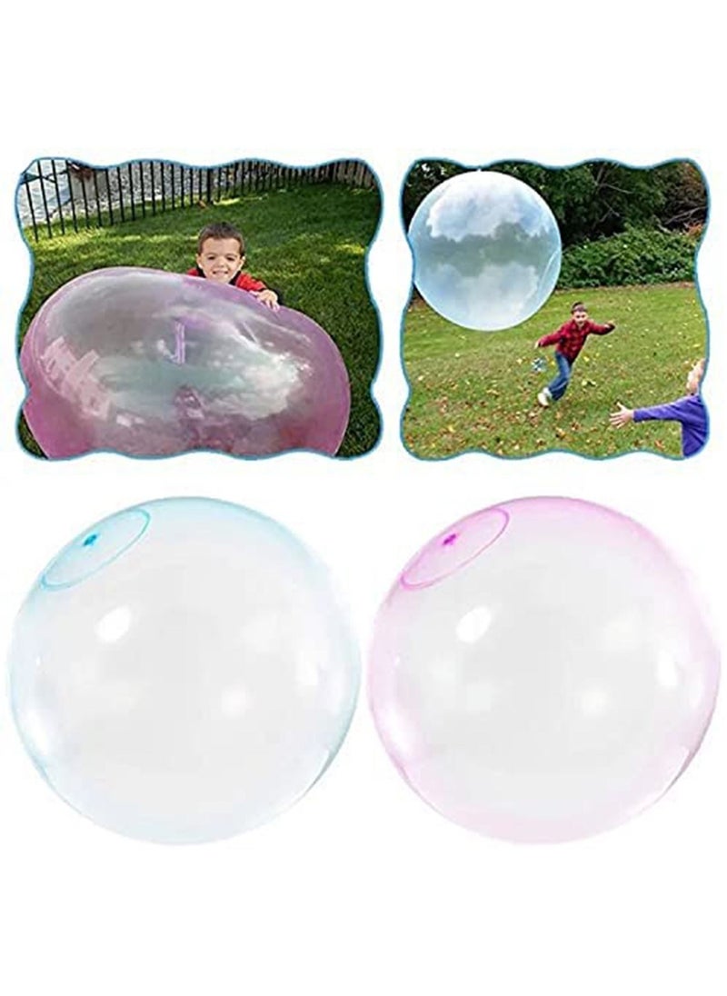 GT-Wheel Bubble Ball Toy for Adults Kids Inflatable Water Ball Beach Garden Soft Rubber Ball Outdoor Party (Blue extra large 120CM 1PC)  - Image 5