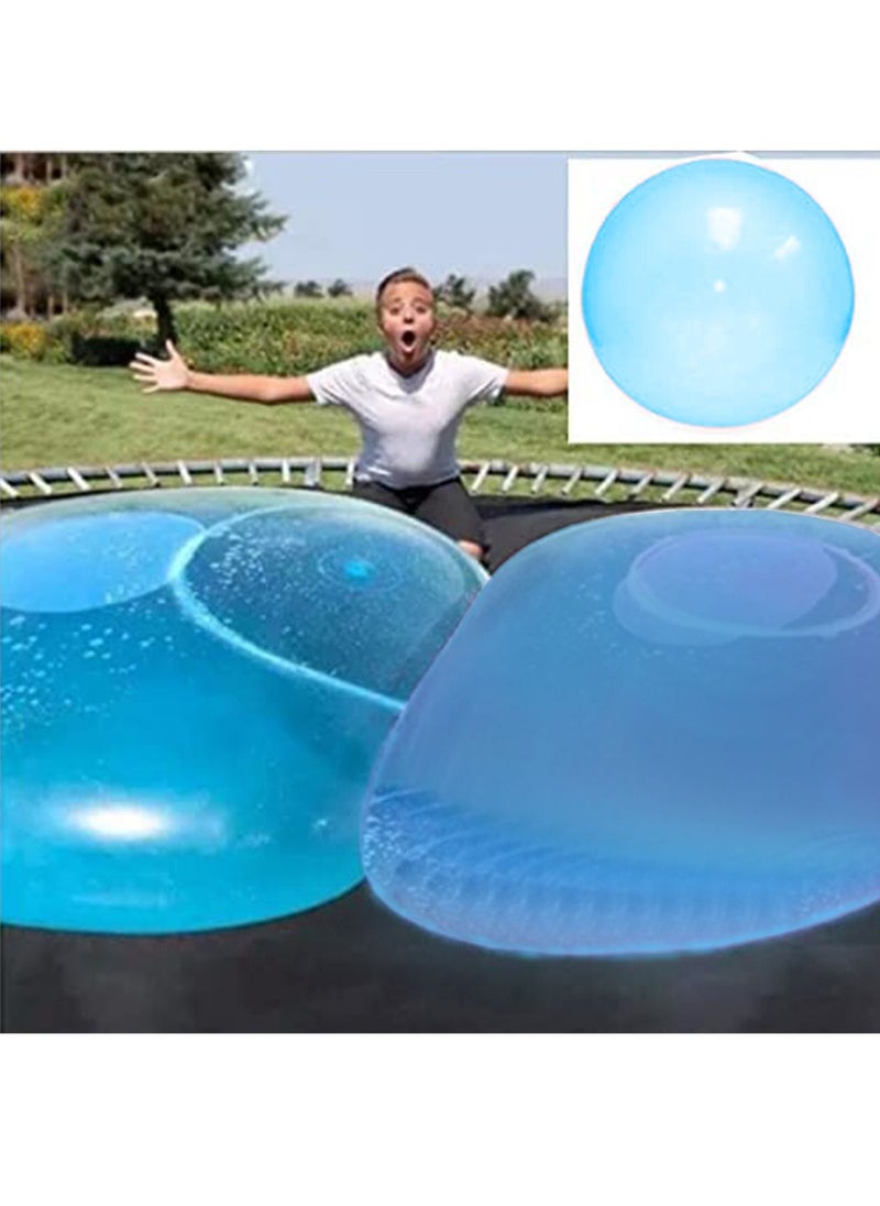 GT-Wheel Bubble Ball Toy for Adults Kids Inflatable Water Ball Beach Garden Soft Rubber Ball Outdoor Party (Blue extra large 120CM 1PC)  - Image 1