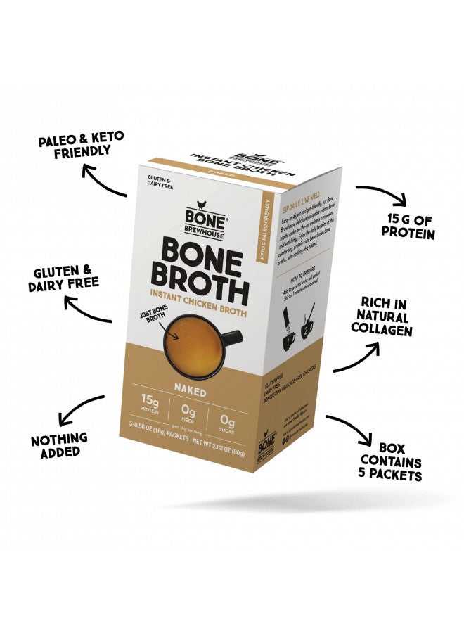 Bone Brewhouse Bone Brewhouse - Unflavored Chicken Bone Broth Protein Powder - Keto & Paleo Friendly - Instant Soup Broth - 15g Protein - Natural Collagen, Gluten-Free & Dairy Free - 5 Servings - Image 2
