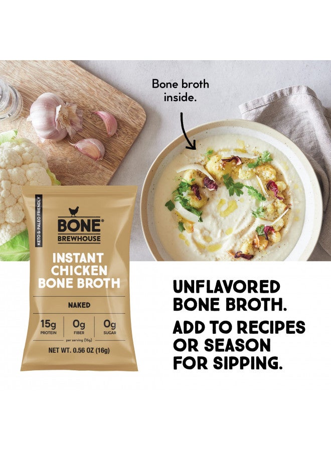 Bone Brewhouse Bone Brewhouse - Unflavored Chicken Bone Broth Protein Powder - Keto & Paleo Friendly - Instant Soup Broth - 15g Protein - Natural Collagen, Gluten-Free & Dairy Free - 5 Servings - Image 1