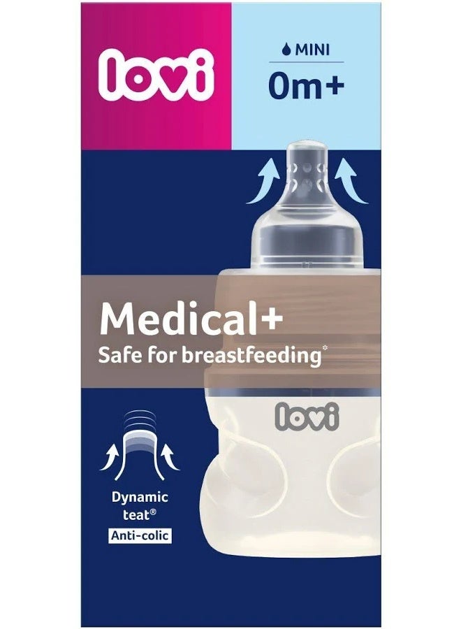 LOVI Medical+ BPA-Free Anti-Colic Bottle Mini Flow 0m+ 150ml - Image 2
