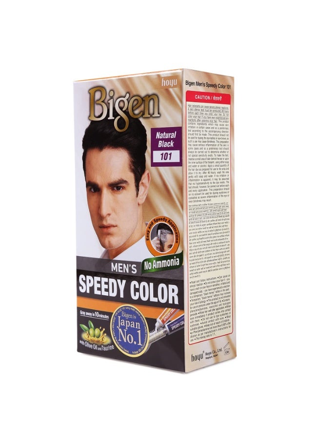 Bigen Men's Speedy Color, Hair Color, 80g - Natural Black 101 (Pack of 1) - Image 2