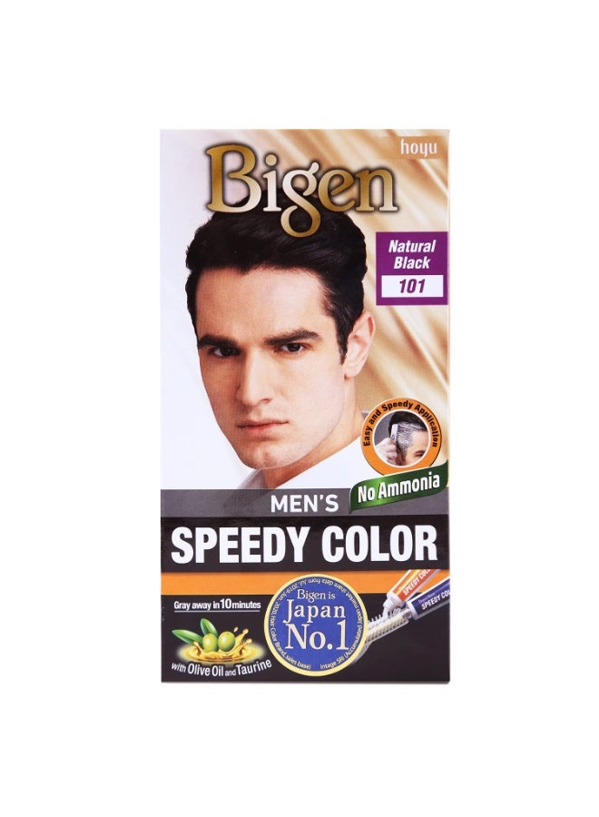 Bigen Men's Speedy Color, Hair Color, 80g - Natural Black 101 (Pack of 1) - Image 1