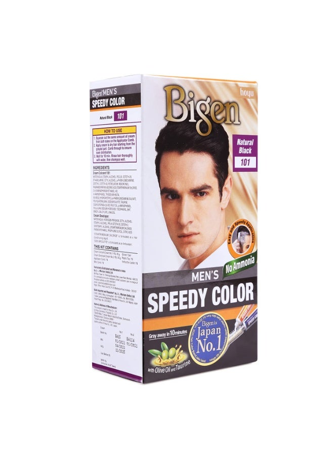 Bigen Men's Speedy Color, Hair Color, 80g - Natural Black 101 (Pack of 1) - Image 3