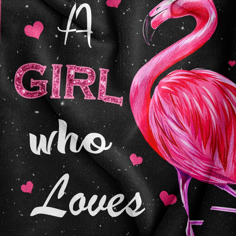 Amonee-YL Flamingo Gifts  Flamingo Gifts for Girls  Pink Flamingo Gifts  Just A Girl Who Loves Flamingos  Flamingo Blanket 40""X50""  Flamingo Accessories  Flamingo Decor  Gifts for Flamingo Lovers - Image 2