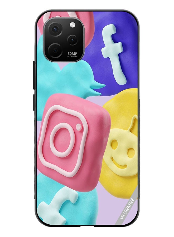 VR CREATIVE Protective Case Cover For Huawei Nova Y61 Icon Design Multicolour - Image 1