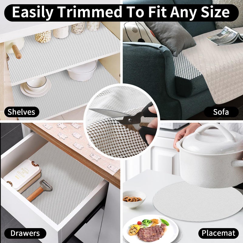 FestiCorp Non Slip Rug Pads 5x7 Ft Non Skid Rug Pad Gripper  Anti-Slip Carpet Rug Mats for Under Rugs and Hard Surface Floors - Image 4