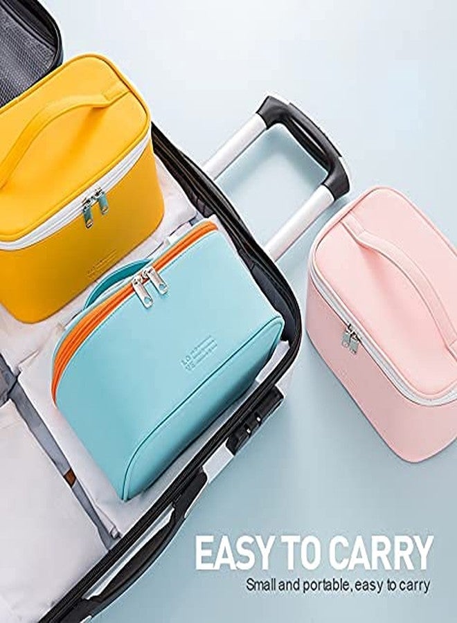 PRISMAXIC Latest Stylish PU Leather Cosmetic Organizer Bag Makeup Storage Pouch for Women and Girls for Travel Makeup Bag Storage Boxes Jewellery Organizer Toiletry Box with Compact (Baby Pink) - Image 5