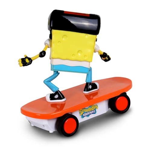 NKOK Spongebob 2.4GHz Skateboarder R/C Vehicle; Full Function 2.4 GHz Radio Control with Turbo Boost; Ages 6+ - Image 2