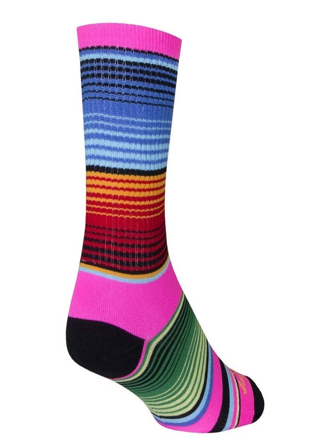SockGuy, Siesta, Crew Sock, Sporty and Stylish, 6 Inches - Small/Medium