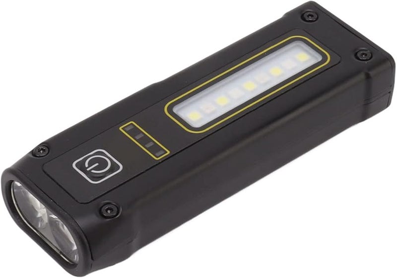 Magnetic Pocket Flashlight High Brightness Portable Flat Light For Outdoor Camping Black - Image 4